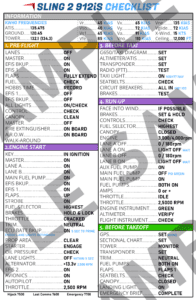 Sample Pilot Checklist Front