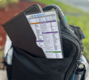Pilot Checklist in Bag